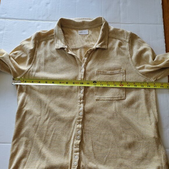 POETRY Hemp Organic Cotton Button Up Neutral Blouse Size 8 - Picture 14 of 15